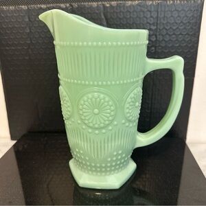 Vintage Jadeite  Green Pitcher